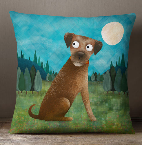 Border Terrier - Dog Art Cushion